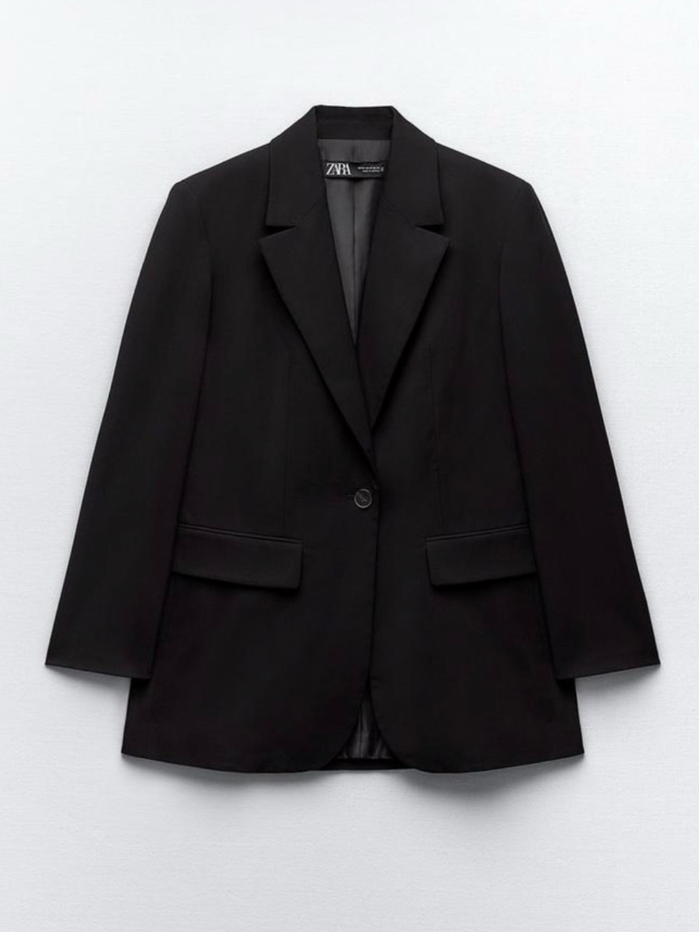 Zara Black Straight Cut Blazer